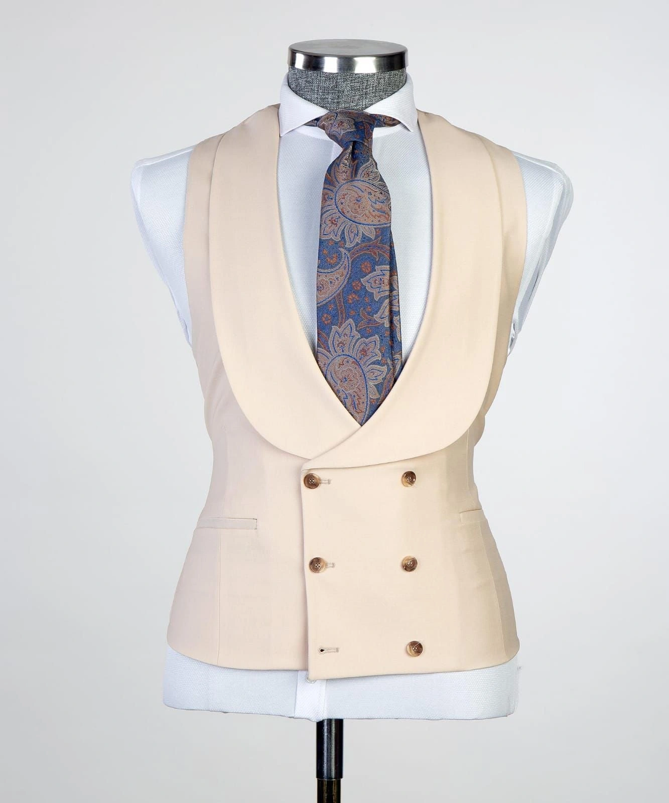 Elevate Your Style: 3-Piece Beige Power Suit - Confidence Tailored for Success!